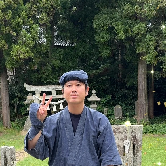 大山祇神社で衣装を着てウォーキングイベントに参加したときの様子